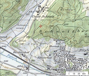 Aussschnitt aus der Landeskarte 1 : 25000. (map.geo.admin.ch)